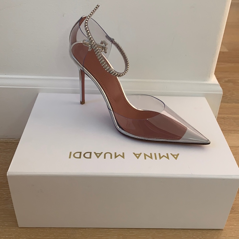 Amina Muaddi - Ursine Glass Pump